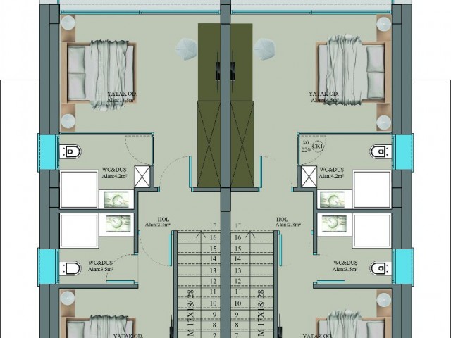 Villa 2+1 Tatlısu'da.