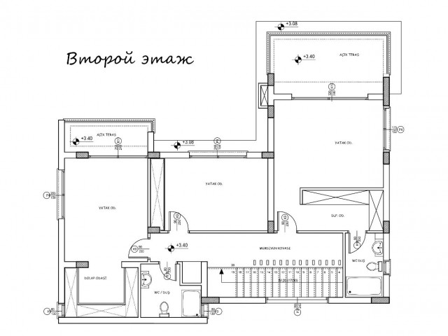 Girne yakın lüks triplex villa 4+1