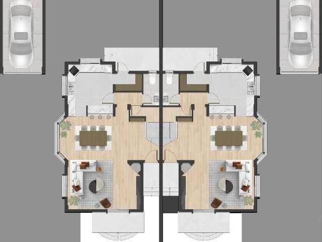 Boğaz'da özel çatı teraslı 3+1 villa.﻿