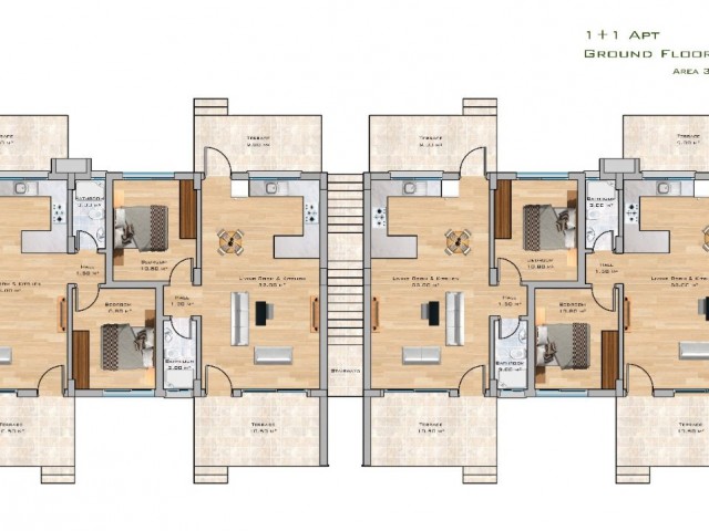 FOUR SEASONS III'de 1+1 Daireler