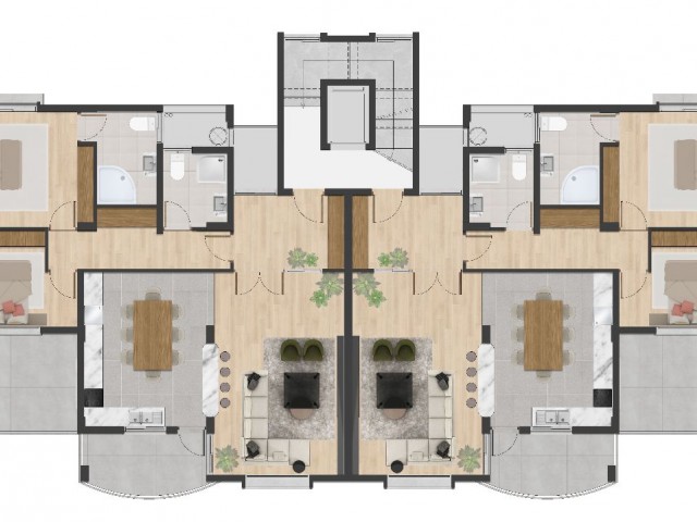 Apartment 2+1 in einem Komplex mit italienischem Design