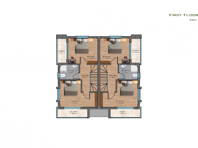 ROYAL SUN ELITE'de satılık özel teraslı 2+1 şehir evi