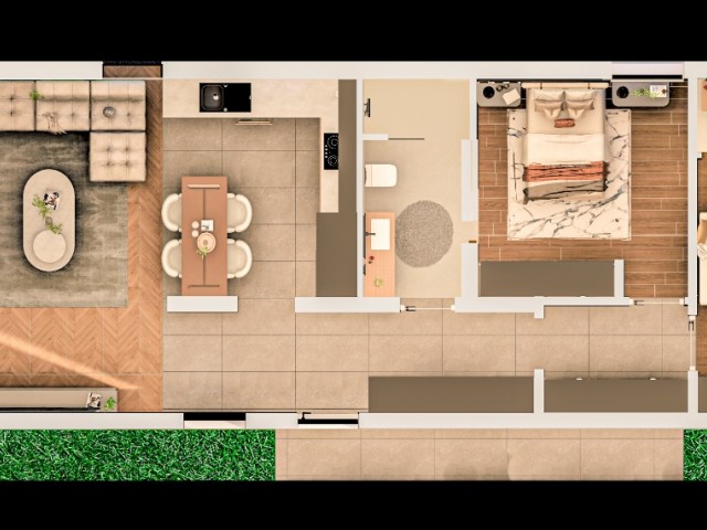 2+1 flat with bathroom