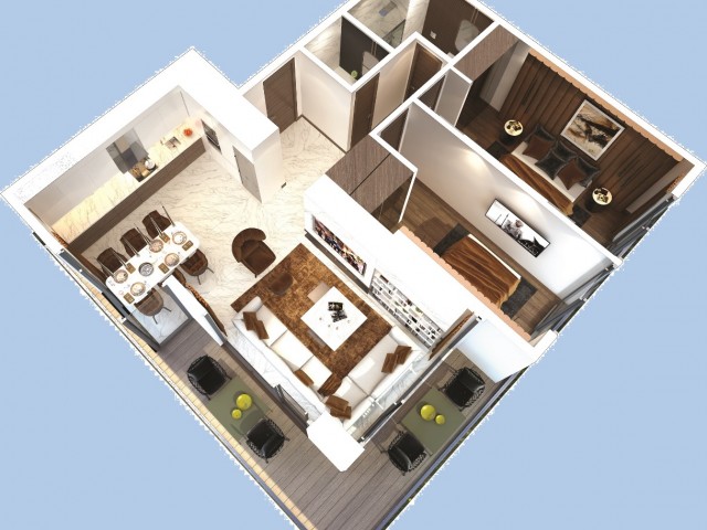 آپارتمان 2+1 برای فروش در GRAND SAPPHIRE RESORT BLOCK B