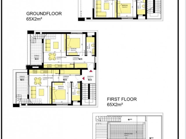 1+1 apartment for sale in Bahceli area 300 meters from sea with 7 years interest free payment plan