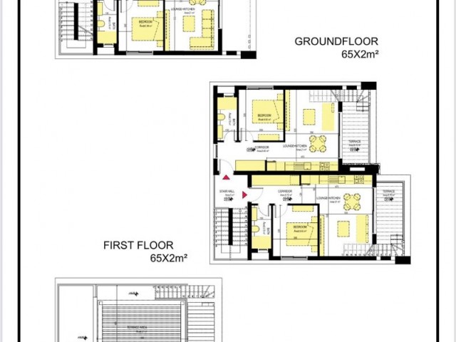 1+1 apartment for sale in Bahceli area 300 meters from sea with 7 years interest free payment plan