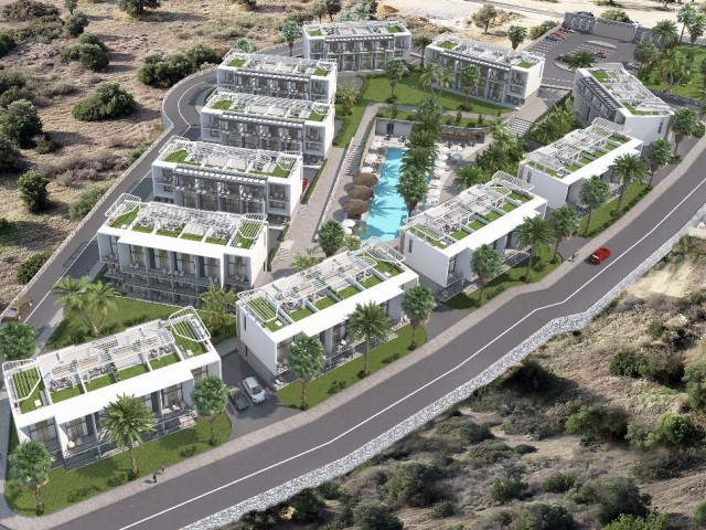 New project in Esentepe with 84 months interest free payment plan studio with 35 m2 roof terrace