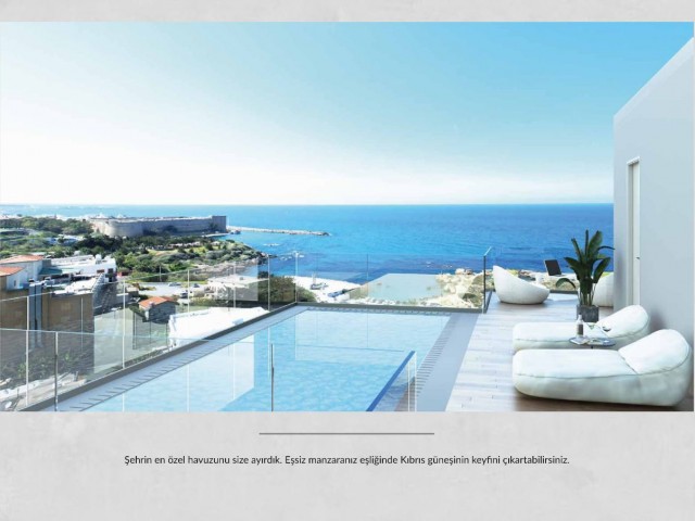 2+1 Luxusapartments mit freiem Meerblick im prestigeträchtigsten Projekt von Kyrenia