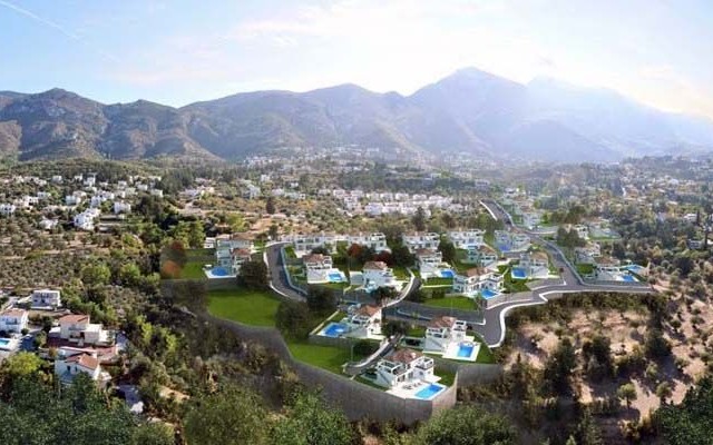 4+1 geräumige Luxusvillen mit Aussicht in Ozanköy, Kyrenia, flexibler Zahlungsplan