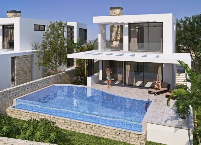 Prestigeträchtiges Super-Luxus-Villenprojekt in Kyrenia Çatalköy, 100 Meter vom Meer entfernt, mit 3+2- und 5+2-Optionen