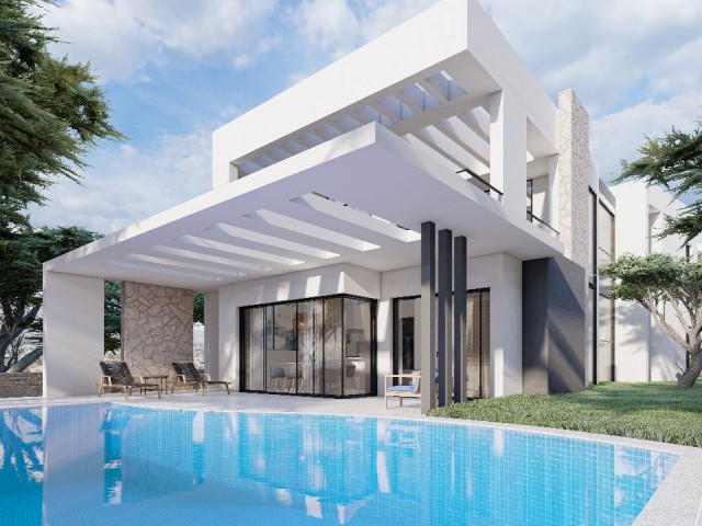 Prestigious Super Luxury Villa Project in Kyrenia Çatalköy, 100 Meters to the Sea, with 3+2 and 5+2 options