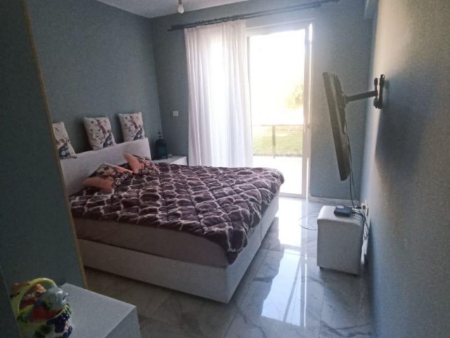 Very suitable investment property for living or renting as a 2+1 apartment in Esentepe Turtle Bay resort, close to the pool, 100 meters from the sea.