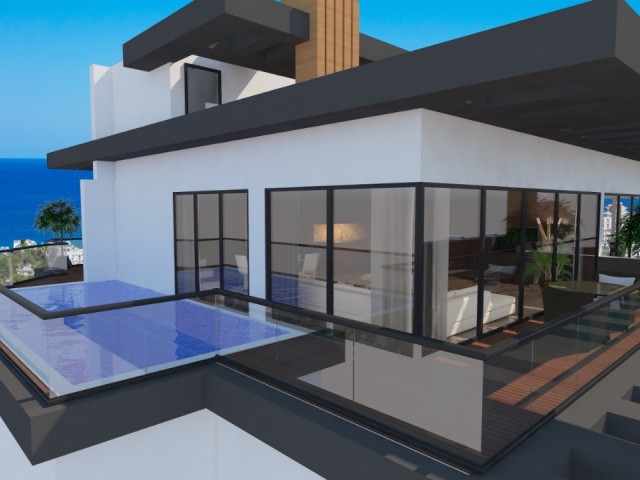 SUMMER ! 3 BEDROOM DUPLEX PENTHOUSE AVAILABLE FOR SALE IN GIRNE WITH PRIVATE POOL,PRIVATE ELEVATOR AND WALK IN CLOSET 