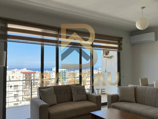 3+1 Flat with Sea View in a Magnificent Location for Rent in Kyrenia Center