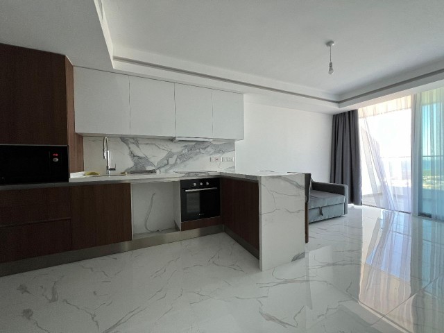 Sale of a finished 1+1 Apartment in Block A Grand Sapphire with views of Famagusta on the 23rd floor