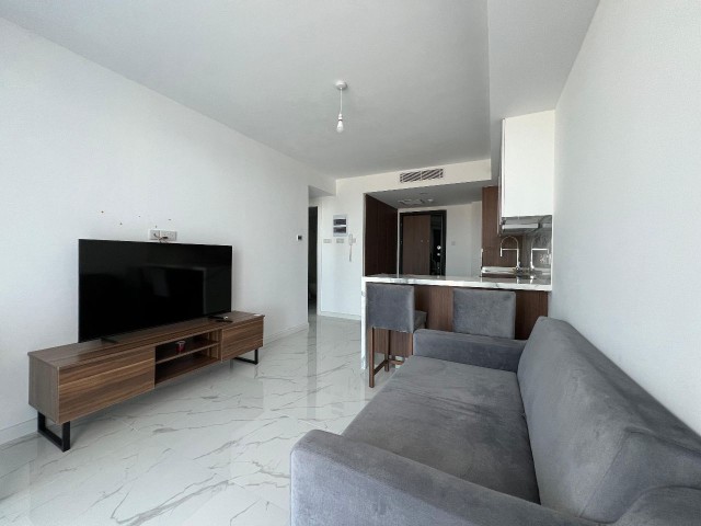 Verkauf einer fertigen 1+1-Wohnung im Block A Grand Sapphire mit Blick auf Famagusta im 23. Stock
