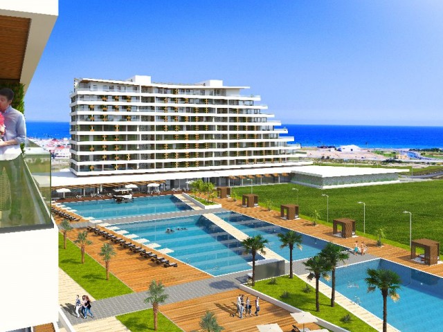 Sale of a 2+1 view in Block F3 Grand Sapphire with views of Famagusta and the sea on the 10th floor