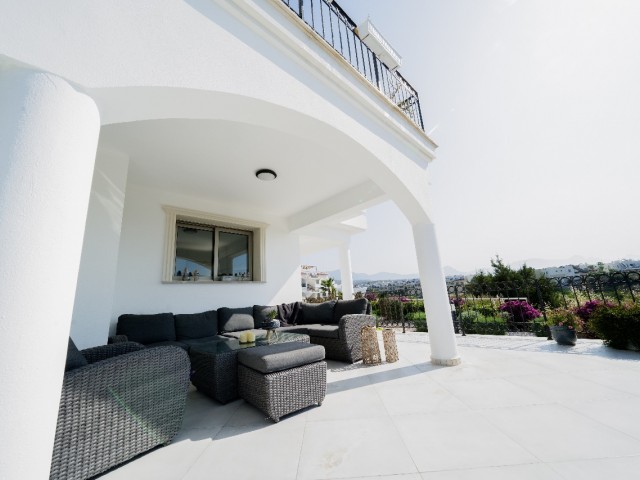 3+1 квартира с видом на море и садом на продажу, Эсентепе, Северный Кипр