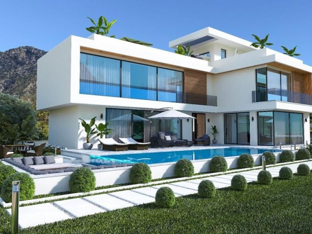 4+1 lüks villa  deniz ve dağ manzaralı.