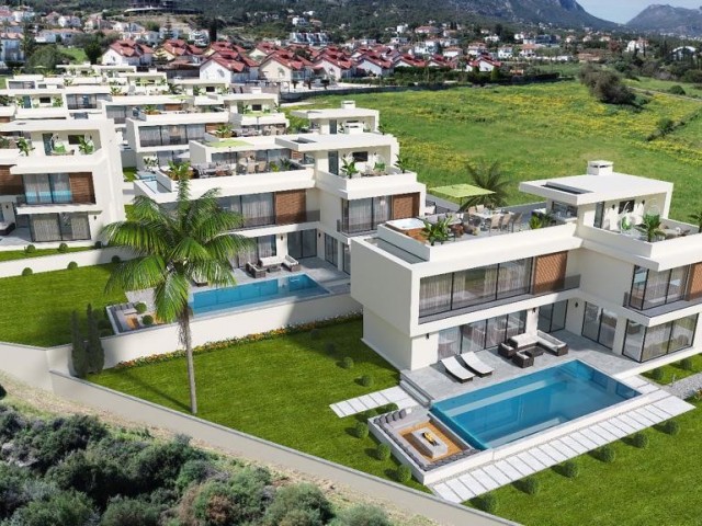 4+1 lüks villa  deniz ve dağ manzaralı.