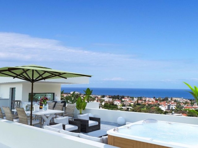 4+1 luxury villa with sea and mountain view.