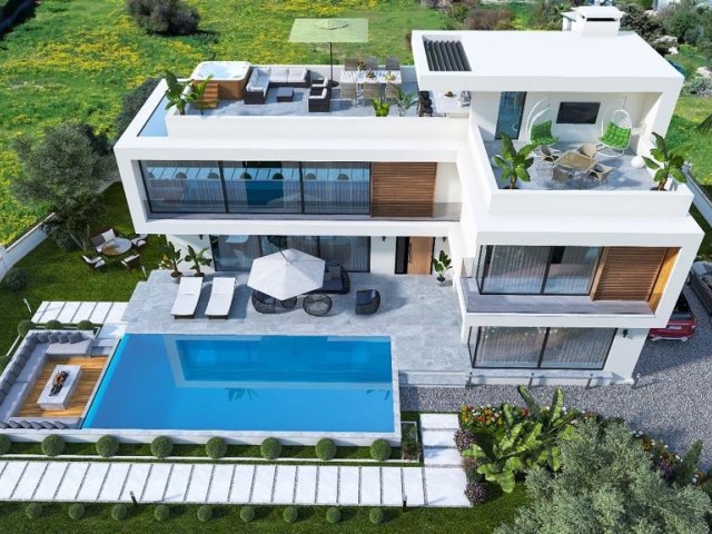 4+1 lüks villa  deniz ve dağ manzaralı.