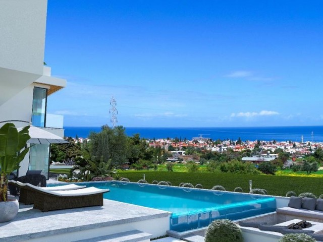 4+1 Luxusvilla mit Meer- und Bergblick.