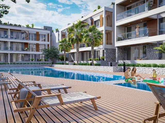 *** 2+1 FLAT FOR SALE IN A LUXURY COMPLEX IN ALSANCAK IN A PROJECT NEARLY COMPLETED***
