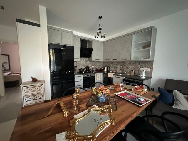 2+1 Flat for Rent in a Site with Sea View and Shared Pool in Karaoğlanoğlu Region of Redstone Island