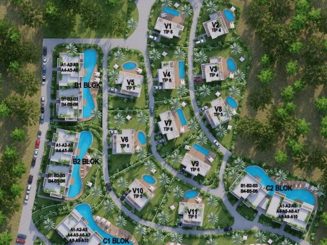 1+1-2+1-3+1 FLATS IN TATLISU, 4+1 LUXURY VILLAS PLEASE CALL FOR DETAILED INFORMATION