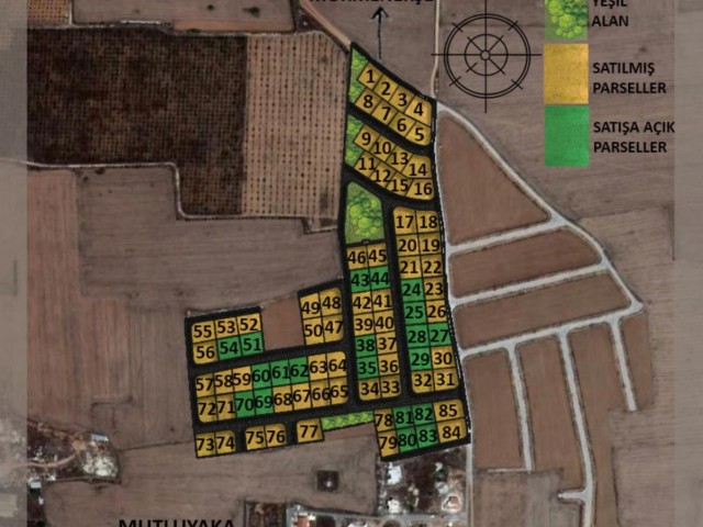 زمین های قطعه بندی شده برای فروش در Famagusta Mutluyakada