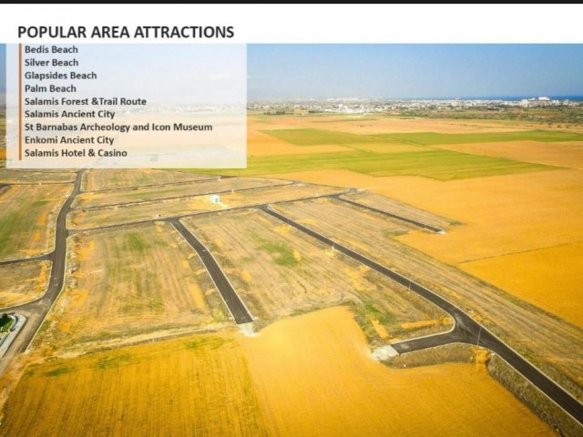 Parcelled lands for sale in Famagusta Mutluyakada