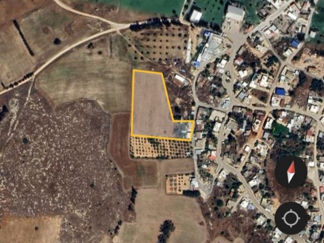 7 decares of land for sale with a house under construction in Famagusta Incirli