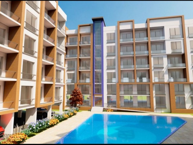 1+1 / 2+1 / 3+1 flats for sale in a site with a pool in the project phase in Famagusta Çanakkale