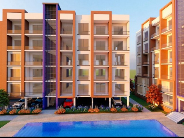 Продаются квартиры 1+1 / 2+1 / 3+1 на участке с бассейном на стадии проекта в Фамагусте Чанаккале