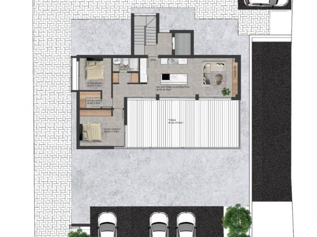 2+1 ULTRA-LUXUS-WOHNUNG IN YENİŞEHİR, INNERHALB VON 8 MONATEN GELIEFERT