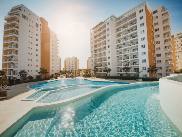 New 2+1 Flat for Sale in a complex with pool suitable for investment,  in Iskele Long Beach!