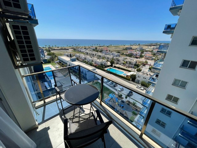Fully furnished sea view 1+1 apartment for rent in Iskele, Long Beach