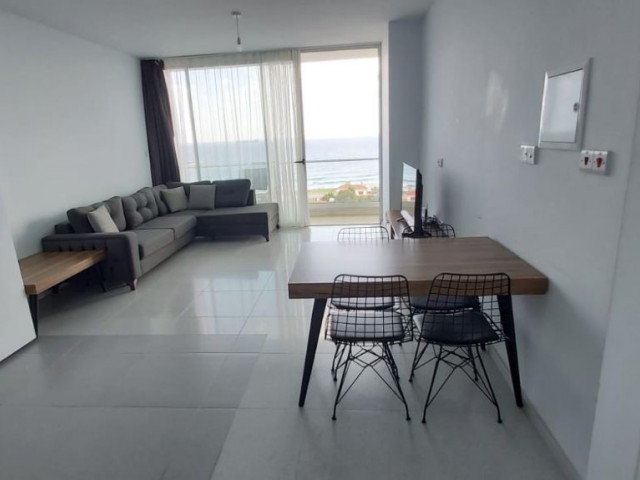 Fully furnished, sea view, 1+1 flat FOR RENT in Iskele Bogaz