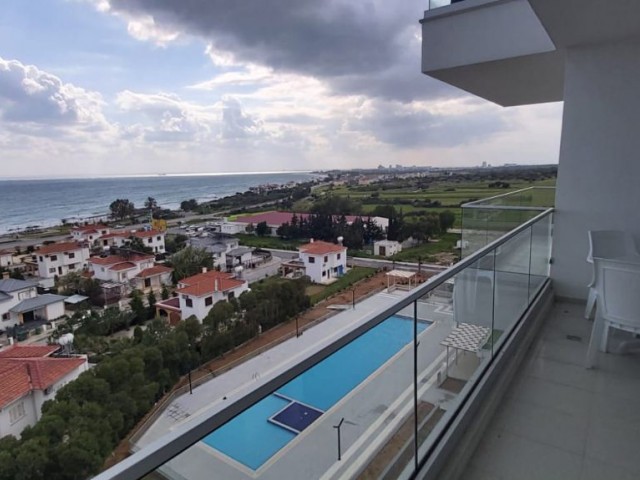 Fully furnished, sea view, 1+1 flat FOR RENT in Iskele Bogaz