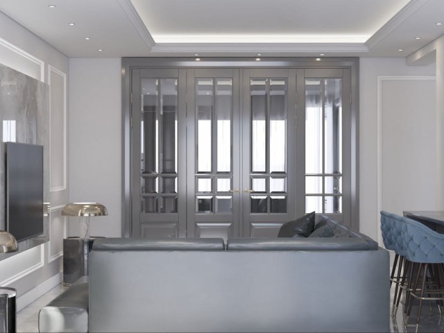 2+1 luxury flat for sale with Italian design in Boğaztepe