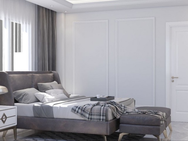 2+1 luxury flat for sale with Italian design in Boğaztepe
