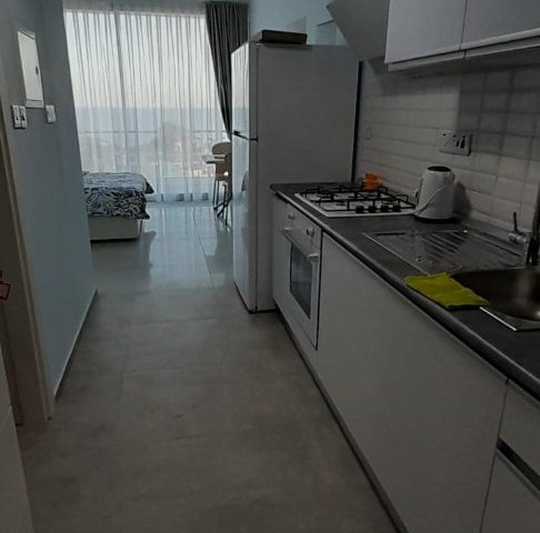 Fully furnished studio flat for RENT with sea view in Iskele Boğaz