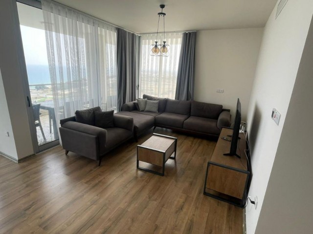 Fully furnished 3+1 flat for rent in Iskele Bogaz, with sea view