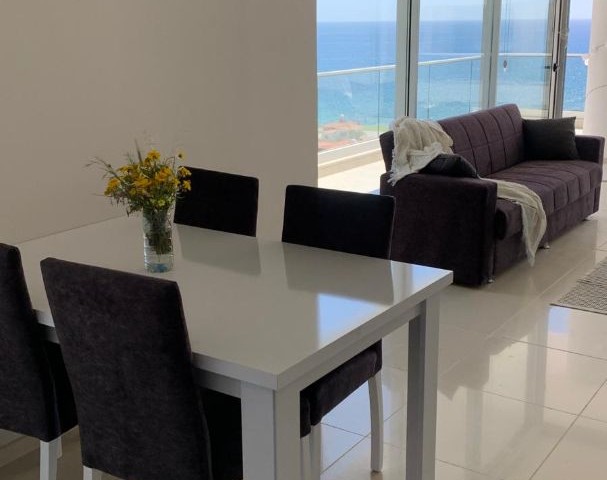 Fully furnished 2+1 flat for rent with sea view in Iskele Bogaz