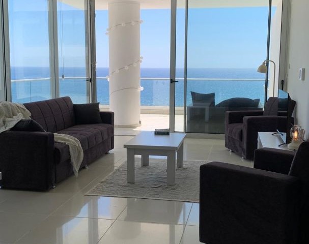 Fully furnished 2+1 flat for rent with sea view in Iskele Bogaz