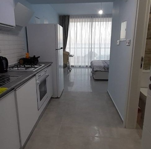 Fully furnished studio flat for RENT with sea view in Iskele Boğaz