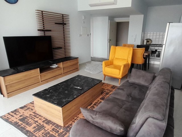 Fully furnished, sea view, 1+1 apartment for rent in İskele Bogaz