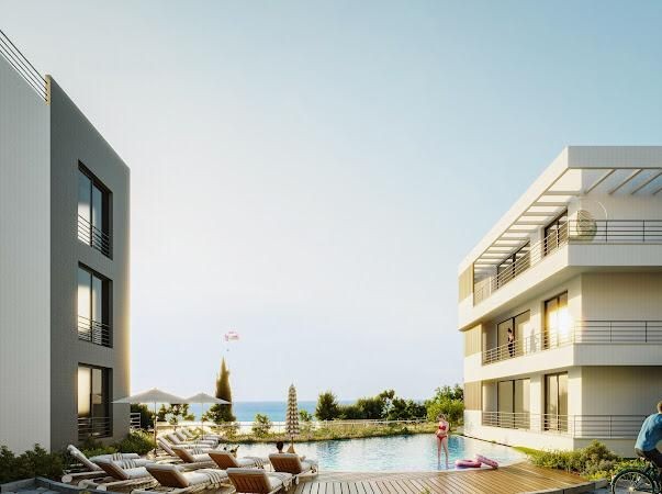 3+1,2+1 and 1+1 FLATS WITH TURKISH KOÇANLI FOR SALE IN LAPTA, IN THE PROJECT PHASE, 800 METERS FROM THE SEA