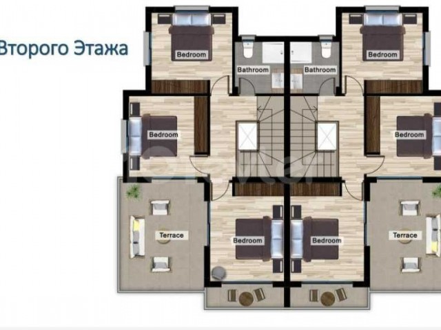 Iskele Hazır 3+1 Villa Denize 900 metre mesafede 